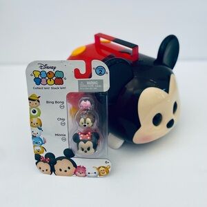 Disney Tsum Tsum Mickey Mouse Stack 'n Display Case & Series 2 Tsum Tsum 3-Pack